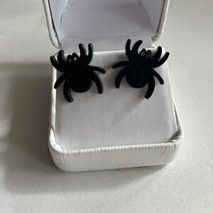 3/$20 Cute Black Spider Halloween Stud Earrings